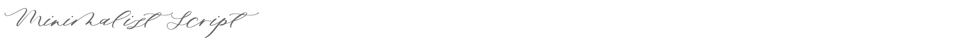 Minimalist Script minimalist demo.ttf font preview
